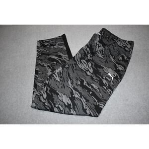 Puma Gym Pants Mens Size 3XLT TALL Pockets Gray Camo Polyester Performance